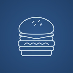 Double burger line icon.
