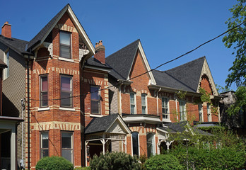 Fototapeta na wymiar historic Victorian working class row houses