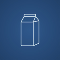 Packaged dairy product line icon.