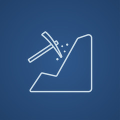Mining line icon.
