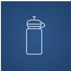 Sport water bottle line icon.