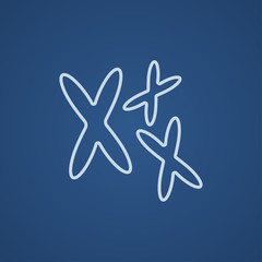 Chromosomes line icon.