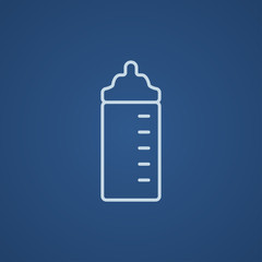 Feeding bottle line icon.