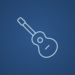 Acoustic guitar line icon.