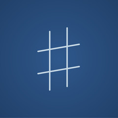 Hashtag symbol line icon.