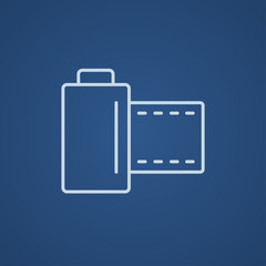 Camera roll line icon.