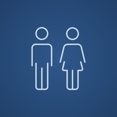 Couple line icon.
