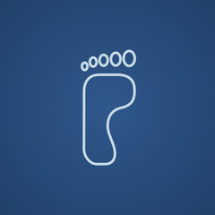 Footprint line icon.