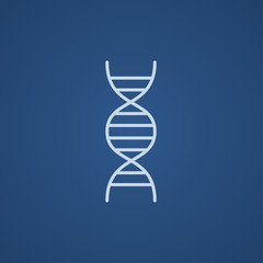 DNA line icon.