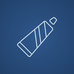 Tube of toothpaste line icon.
