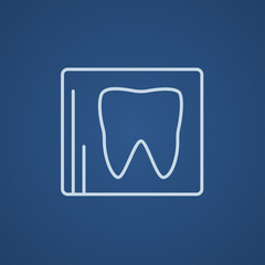X-ray of tooth line icon.
