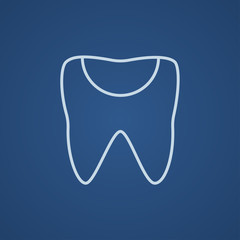Tooth decay line icon.