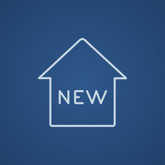 Fototapeta premium New house line icon.