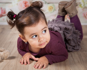 1 and a half year old baby girl indoor