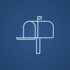 Mail box line icon.