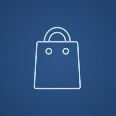 Shopping bag line icon.
