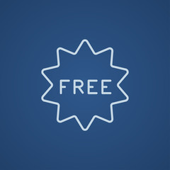 Free tag line icon.