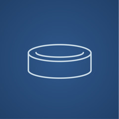 Hockey puck line icon.