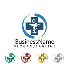 pharmacy logo icon vector