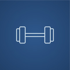 Dumbbell line icon.