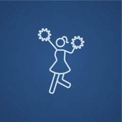 Cheerleader line icon.
