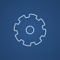 Gear line icon.
