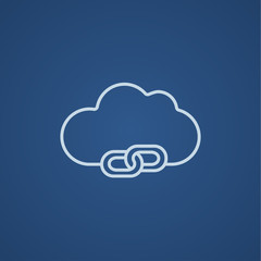 Cloud computing line icon.