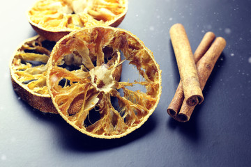 Dried orange and cinnamon