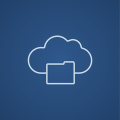 Cloud computing line icon.