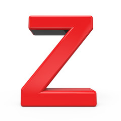 3d glossy red letter Z