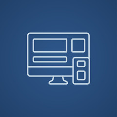 Responsive web design line icon.