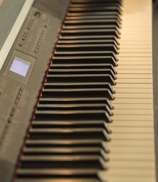 close-up of a piano