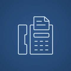 Fax machine line icon.