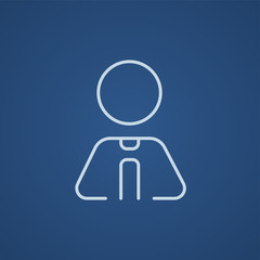 Businessman line icon.