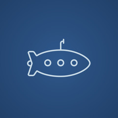 Submarine line icon.