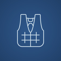 Life vest line icon.