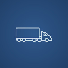 Delivery truck line icon.