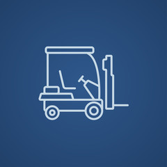Forklift line icon.