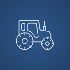 Tractor line icon.