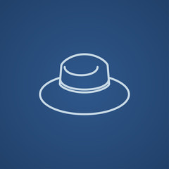 Summer hat line icon.