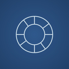 Lifebuoy line icon.