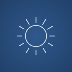 Sun line icon.