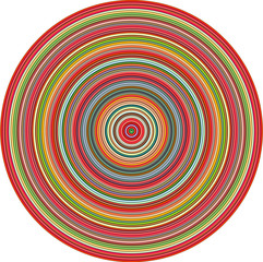 concentric pipes circular shape in multiple colors