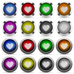 Heart shape button set