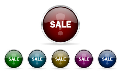 sale vector icons set