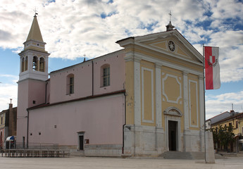 Fototapeta na wymiar Church of Our Lady of Angels in Porec in Croatia