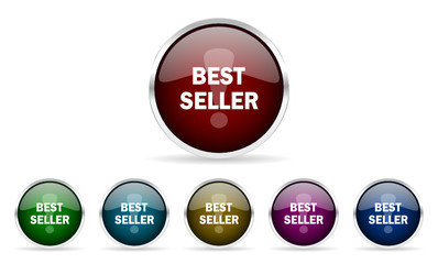 best seller vector icons set