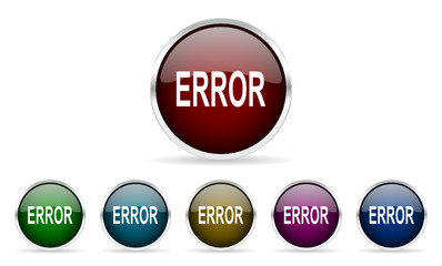 error vector icon set