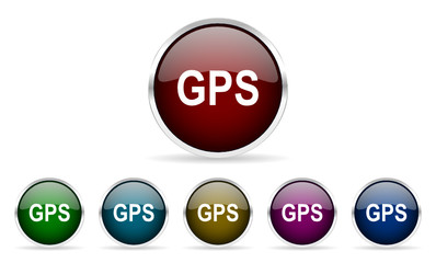 gps vector icon set