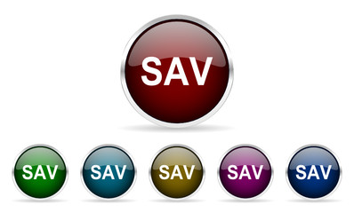 sav vector icon set